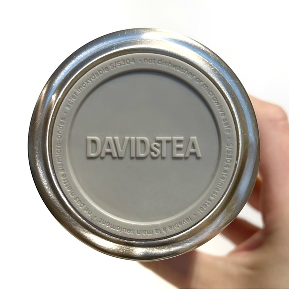 DAVIDs Tea Press Infuser Double-Walled Stainless Steel Travel Mug Silver 16 oz - Picture 6 of 16